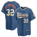 Davalo M.Brewers #32 Jacob Misiorowski Player Blue 2026 City Connect Home Game Stitched Jerseys