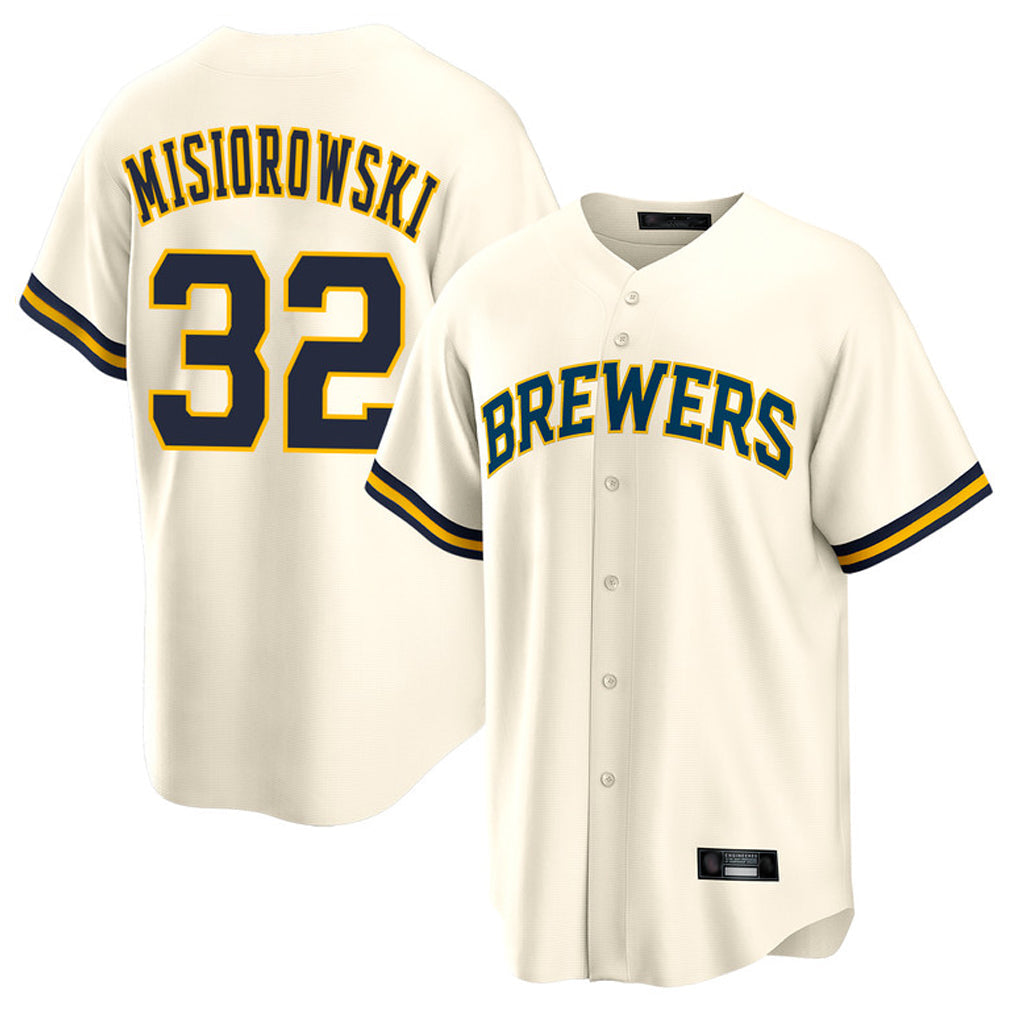Davalo M.Brewers #32 Jacob Misiorowski Player Cream Home Game Stitched Jerseys