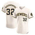 Davalo M.Brewers #32 Jacob Misiorowski Player Cream Home Limited Elite Stitched Jerseys