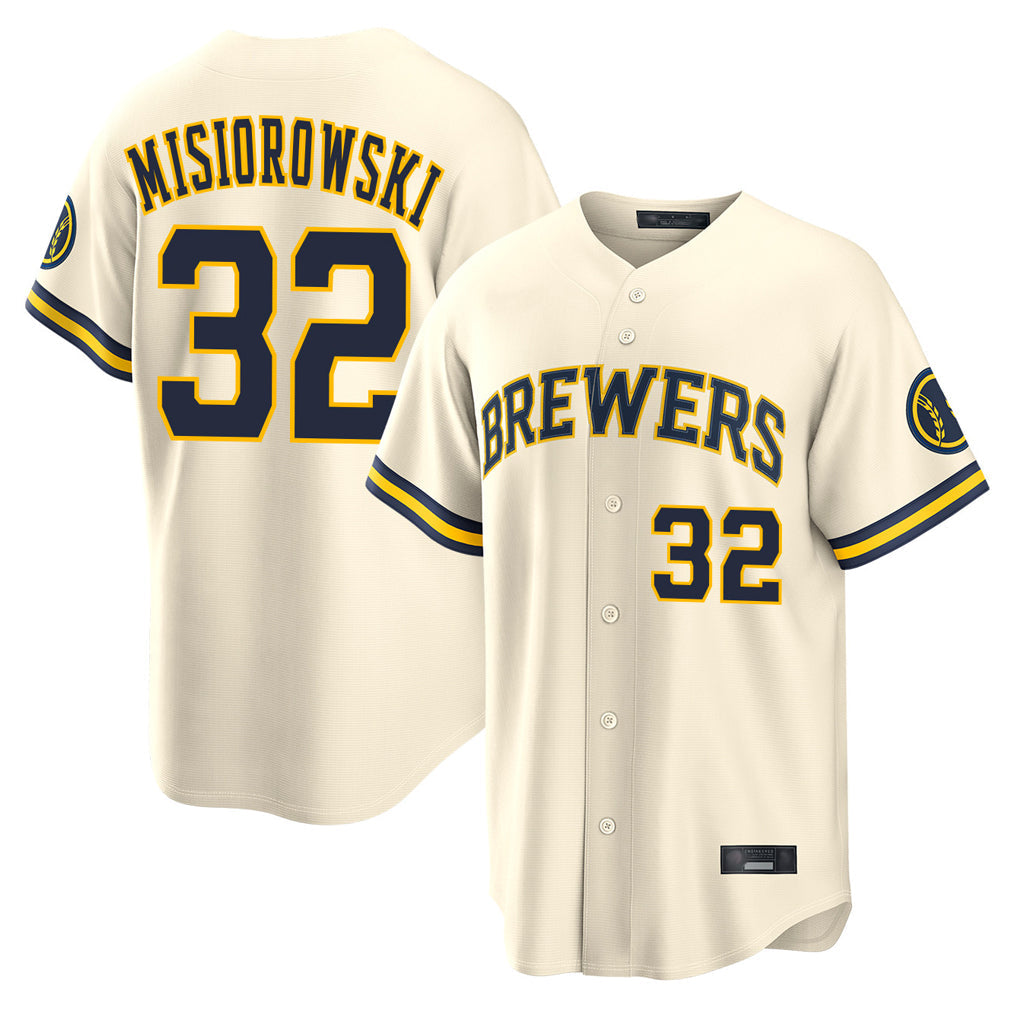 Davalo M.Brewers #32 Jacob Misiorowski Player Cream Home Limited Stitched Jerseys