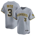 Davalo M.Brewers #3 Joey Ortiz Player Gray Home Limited Stitched Jerseys