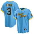 Davalo M.Brewers #3 Joey Ortiz Player Light Blue City Connect Home Game Stitched Jerseys