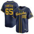 Davalo M.Brewers #65 Nestor Cortes Player Navy Home Limited Stitched Jerseys