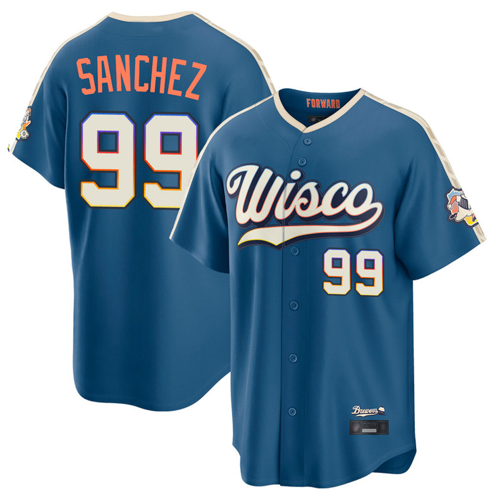 Davalo M.Brewers #99 Gary Sanchez Player Blue 2026 City Connect Home Game Stitched Jerseys