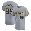 Davalo M.Brewers #99 Gary Sanchez Player Gray Home Limited Elite Stitched Jerseys