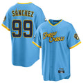 Davalo M.Brewers #99 Gary Sanchez Player Light Blue City Connect Home Game Stitched Jerseys