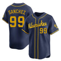 Davalo M.Brewers #99 Gary Sanchez Player Navy Home Limited Stitched Jerseys