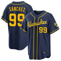 Davalo M.Brewers #99 Gary Sanchez Player Navy Home Stadium Game Stitched Jerseys