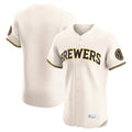 Davalo M.Brewers Blank Player Cream Home Limited Elite Stitched Jerseys