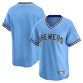 Davalo M.Brewers Blank Player Light Blue Cooperstown Collection T-shirt Stitched Jerseys
