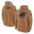 Davalo M.Dolphins Brown Salute to Service Hoodies Limited Game Blank Player Stitched Jerseys