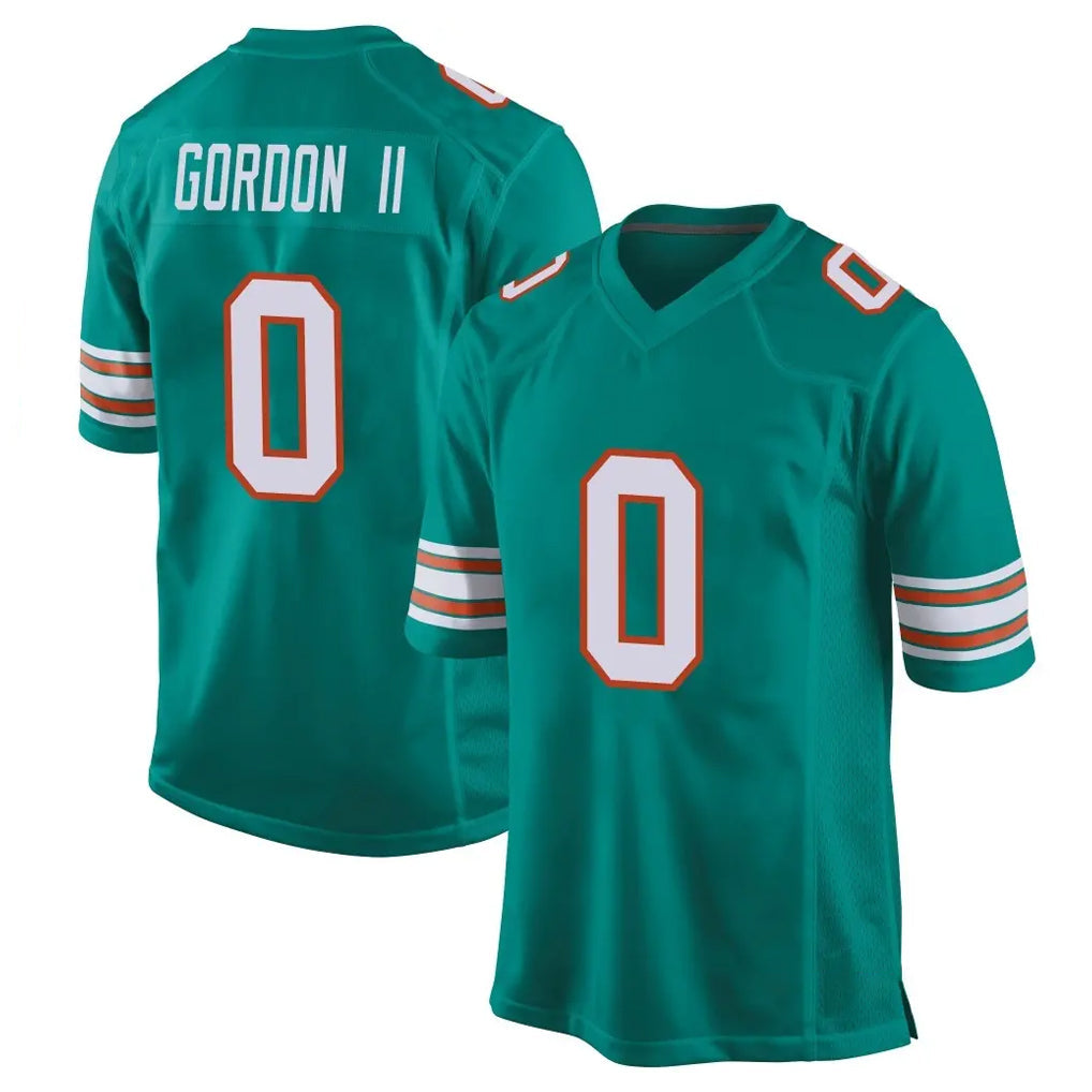 Davalo M.Dolphins #0 Ollie Gordon II Player Aqua Alternate Home Game Stitched Jerseys