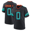 Davalo M.Dolphins #0 Ollie Gordon II Player Black Pitch Rivalries Collection Home Game Stitched Jerseys