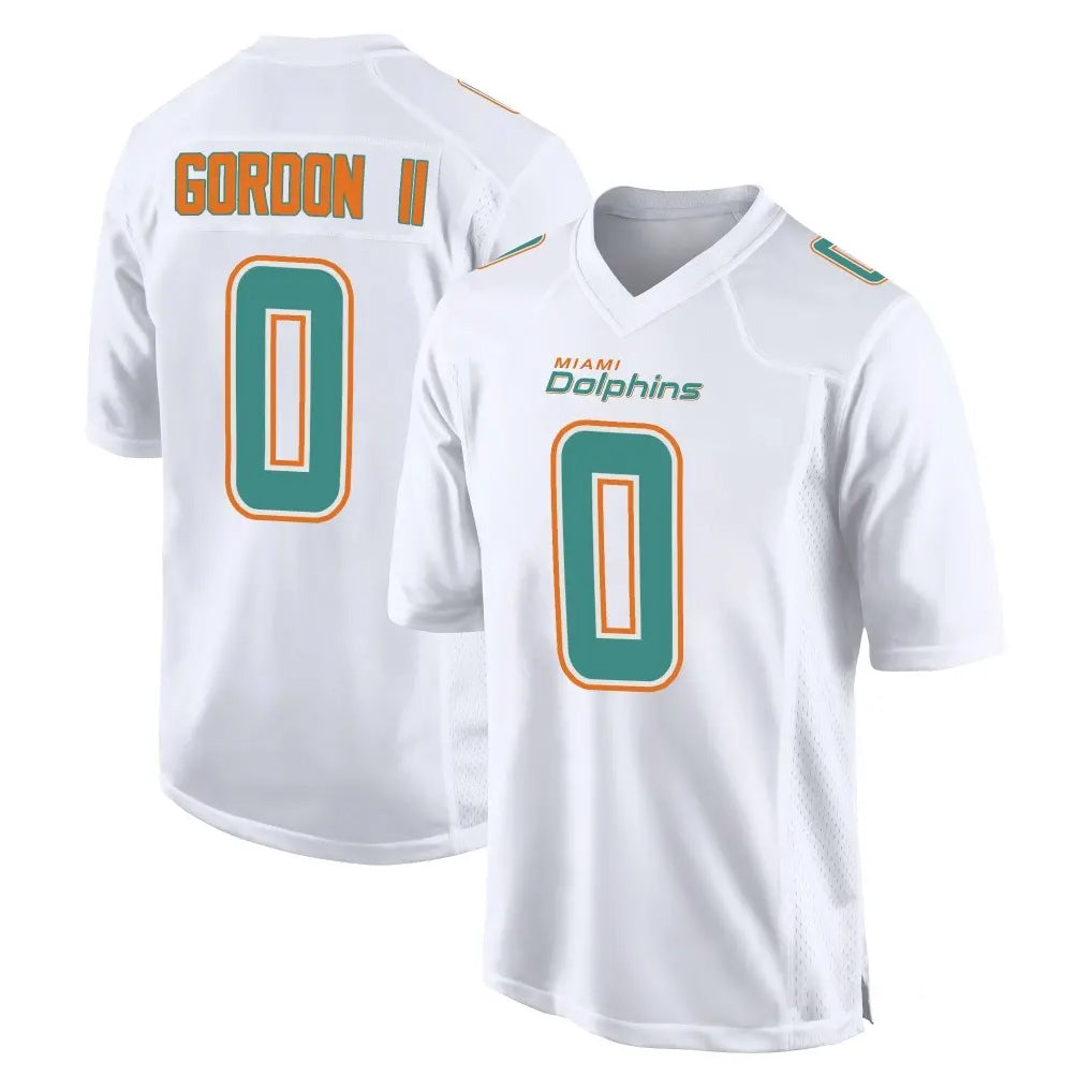 Davalo M.Dolphins #0 Ollie Gordon II Player White Fashion Home Game Stitched Jerseys