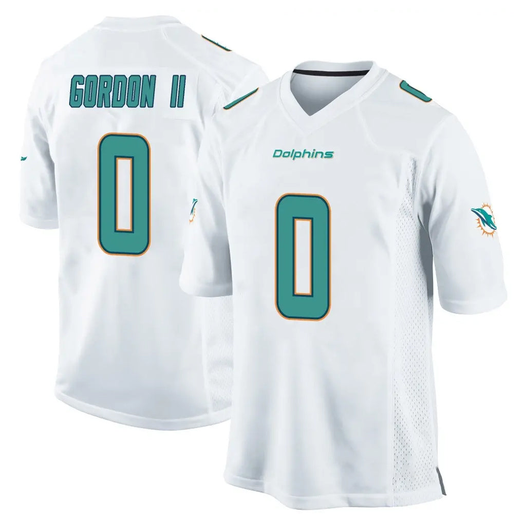 Davalo M.Dolphins #0 Ollie Gordon II Player White Home Game Stitched Jerseys