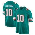 Davalo M.Dolphins #10 Jacob Rodriguez Player Aqua Alternate Home Game Stitched Jerseys