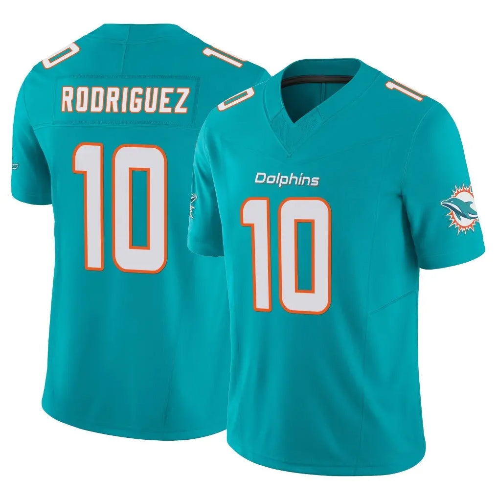 Davalo M.Dolphins #10 Jacob Rodriguez Player Aqua Limited Vapor F.U.S.E. Home Game Stitched Jerseys
