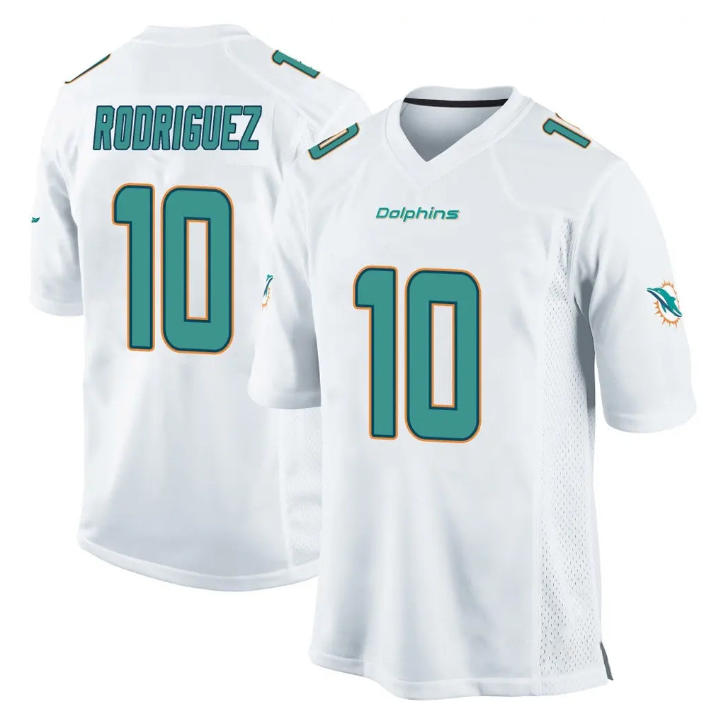 Davalo M.Dolphins #10 Jacob Rodriguez Player White Home Game Stitched Jerseys
