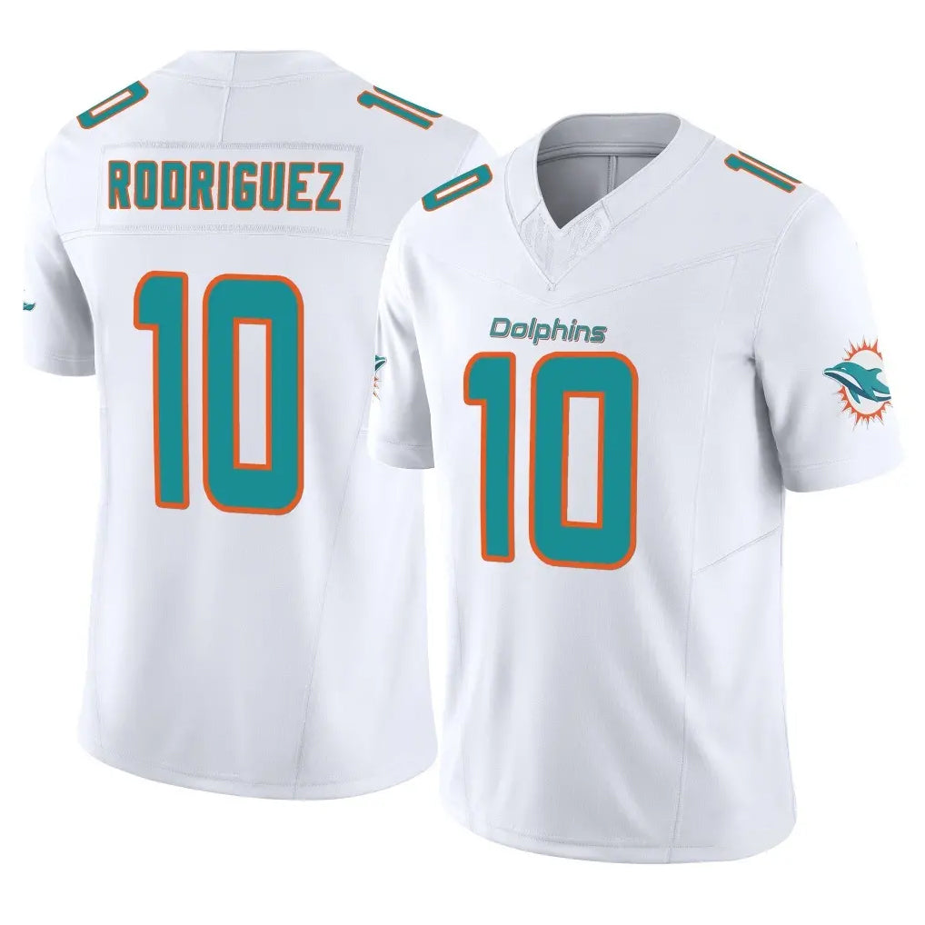 Davalo M.Dolphins #10 Jacob Rodriguez Player White Limited Vapor F.U.S.E. Home Game Stitched Jerseys