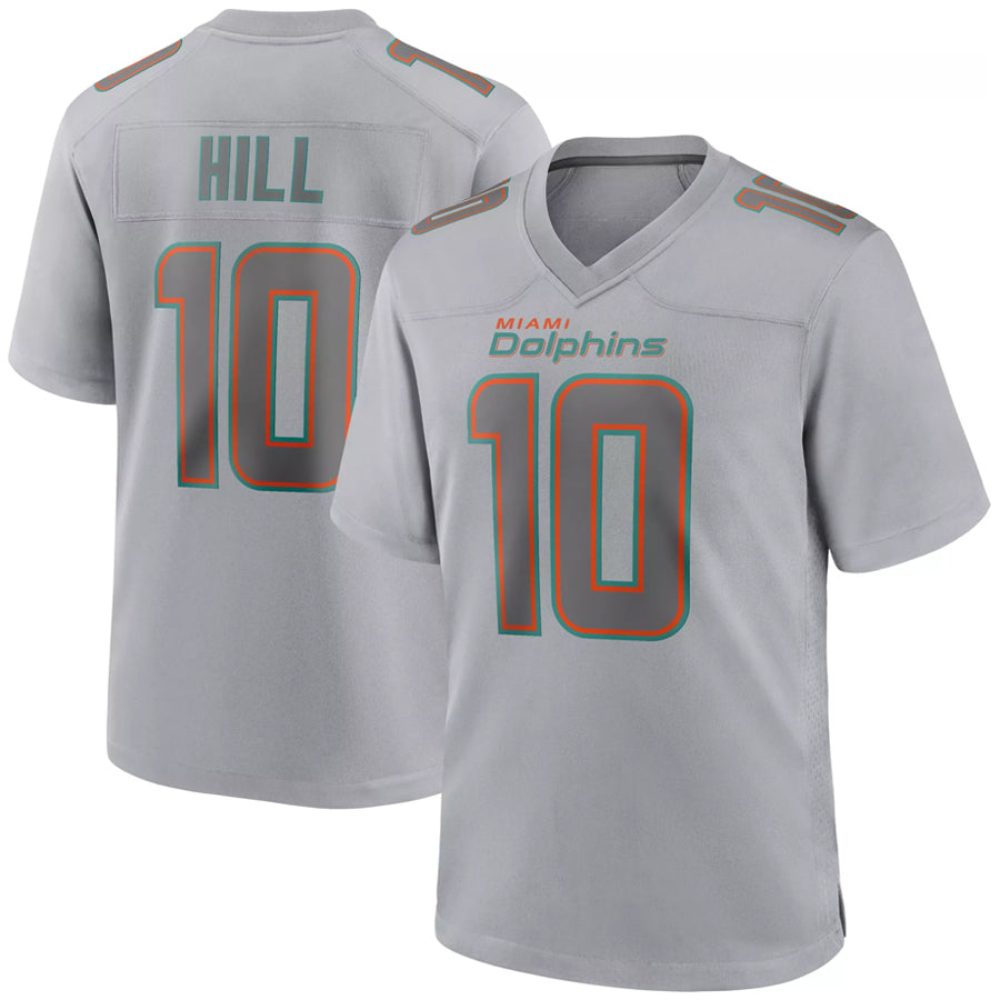 Davalo M.Dolphins #10 Tyreek Hill Player Grey Atmosphere Fashion Stitched Jerseys