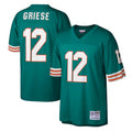 Davalo M.Dolphins #12 Bob Griese Player Mitchell & Ness Aqua Legacy Replica Stitched Jerseys