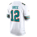 Davalo M.Dolphins #12 Bob Griese Player White Home Game Stitched Jerseys