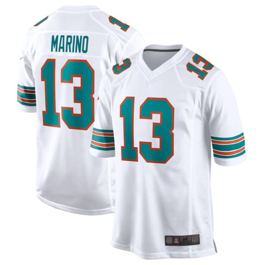 Davalo M.Dolphins #13 Dan Marino White Retired Player Jersey American Stitched Jerseys