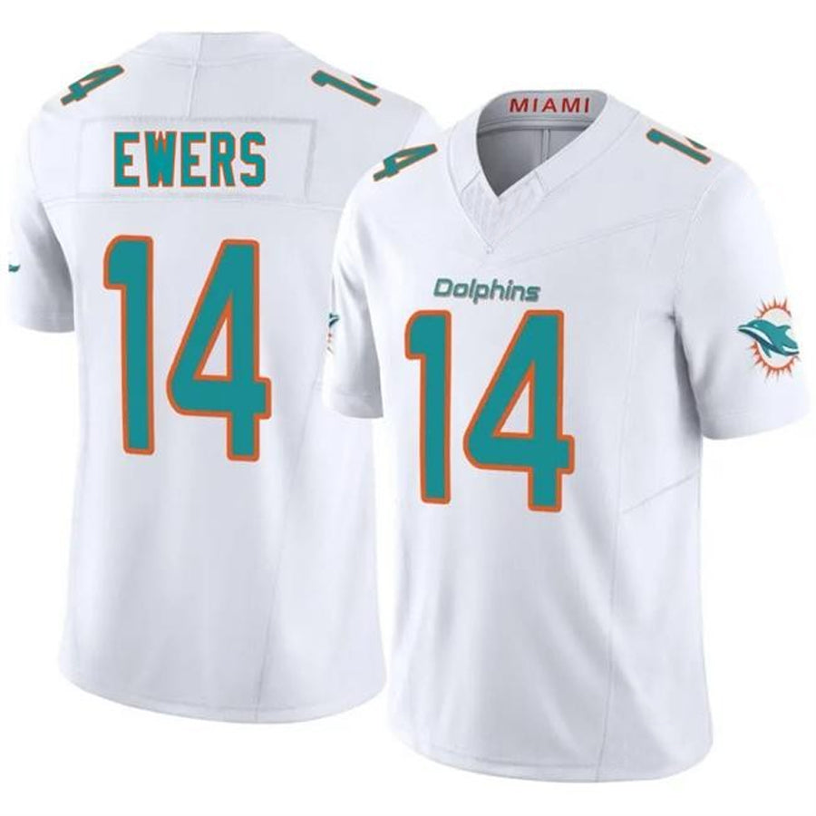 Davalo M.Dolphins #14 Quinn Ewers Player White Vapor Limited Game Stitched Jerseys