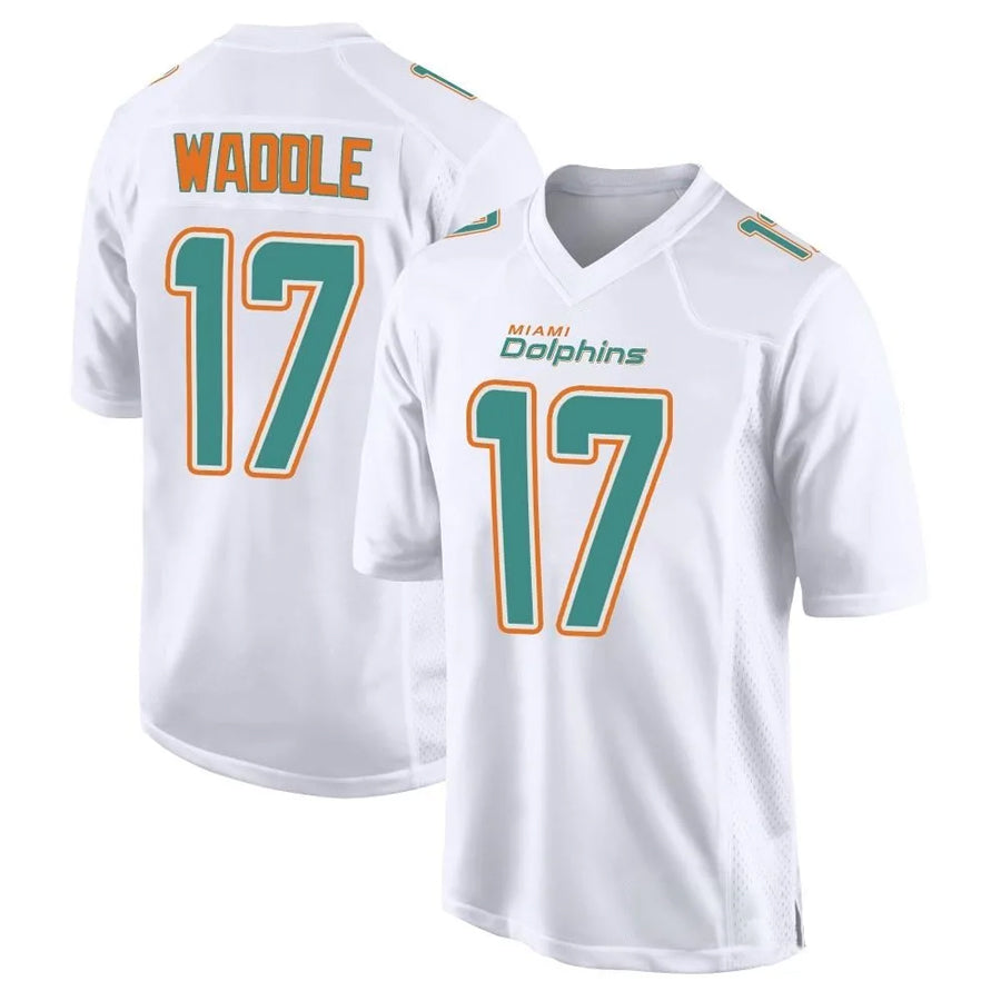 Davalo M.Dolphins #17 Jaylen Waddle Player White Fashion Game Stitched Jerseys