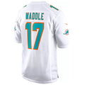 Davalo M.Dolphins #17 Jaylen Waddle Player White Home Game Stitched Jerseys