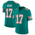 Davalo M.Dolphins #17 Trey Moore Player Aqua Limited Alternate Vapor Untouchable Home Game Stitched Jerseys