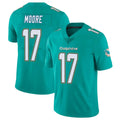 Davalo M.Dolphins #17 Trey Moore Player Aqua Limited Vapor Untouchable Home Game Stitched Jerseys