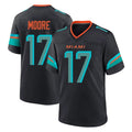 Davalo M.Dolphins #17 Trey Moore Player Black Pitch Rivalries Collection Home Game Stitched Jerseys