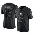 Davalo M.Dolphins #17 Trey Moore Player Black Reflective Limited Game Stitched Jerseys