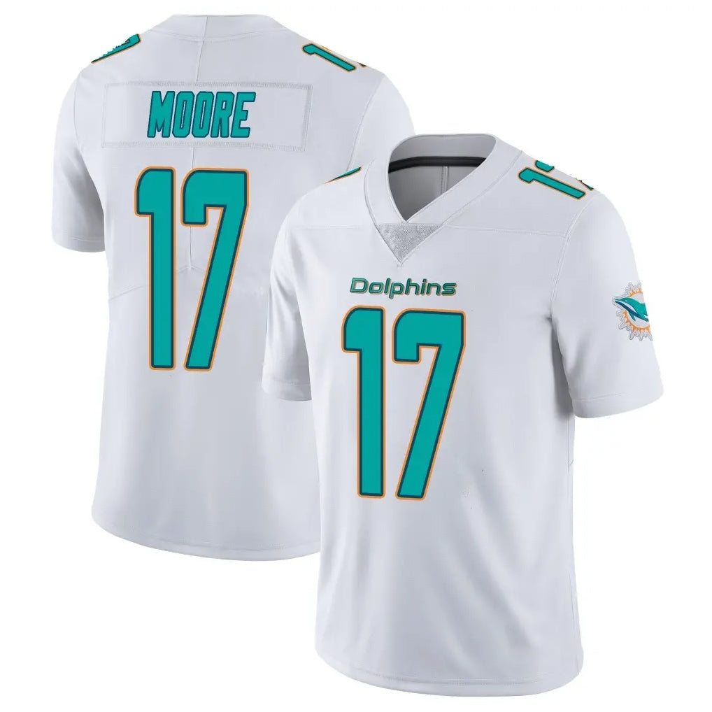Davalo M.Dolphins #17 Trey Moore Player White Limited Vapor Untouchable Home Game Stitched Jerseys
