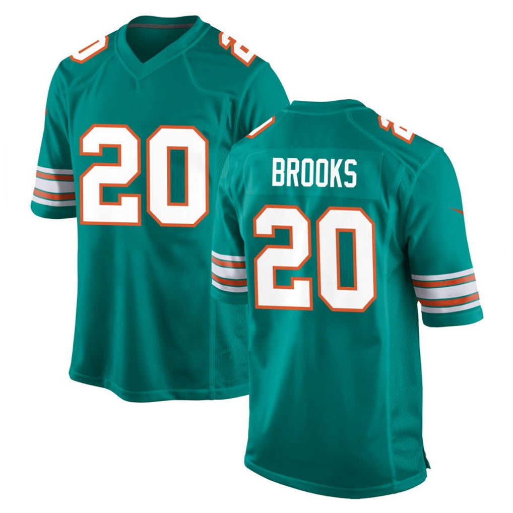Davalo M.Dolphins #20 Jordyn Brooks Player Aqua Alternate Home Game Stitched Jerseys