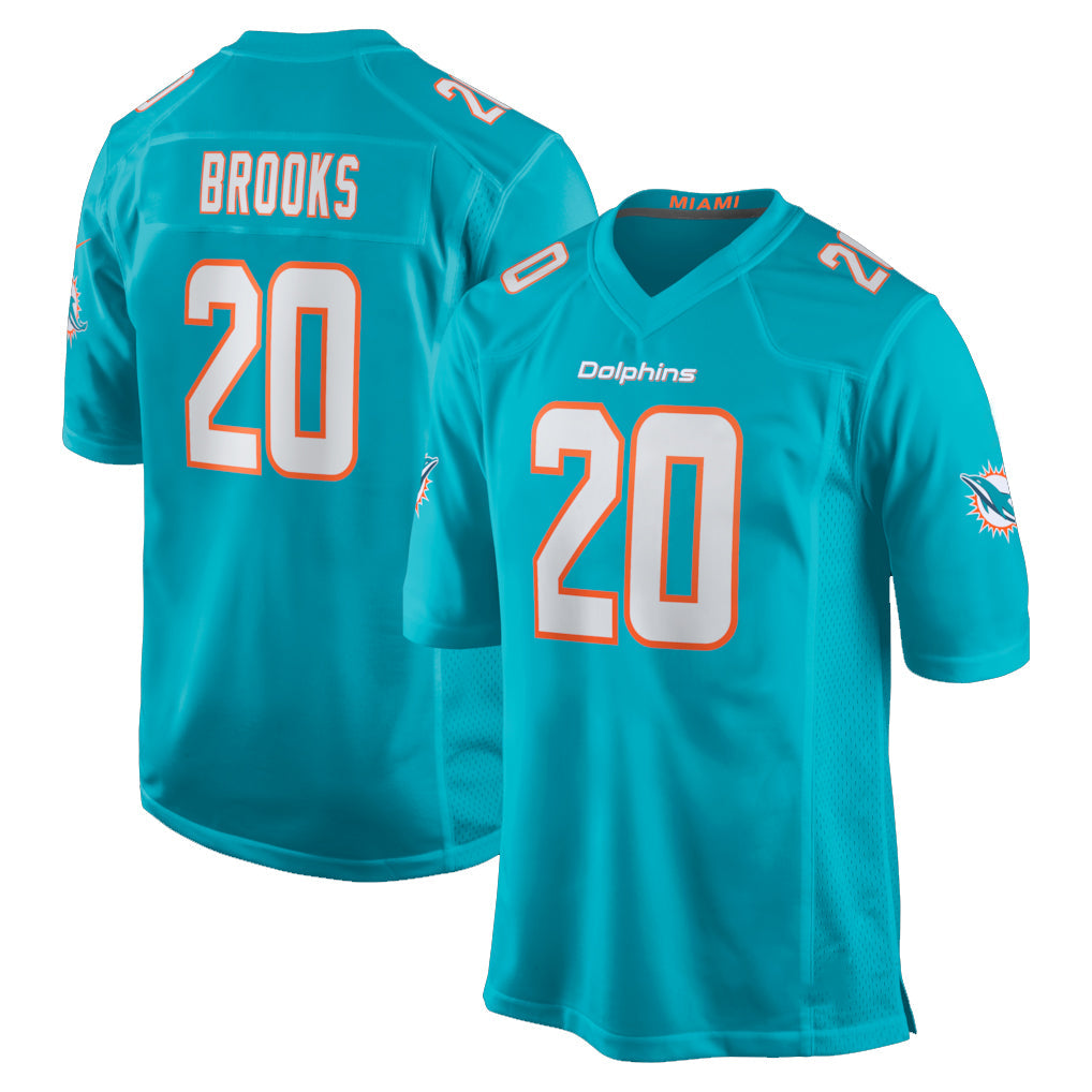 Davalo M.Dolphins #20 Jordyn Brooks Player Aqua Home Game Stitched Jerseys