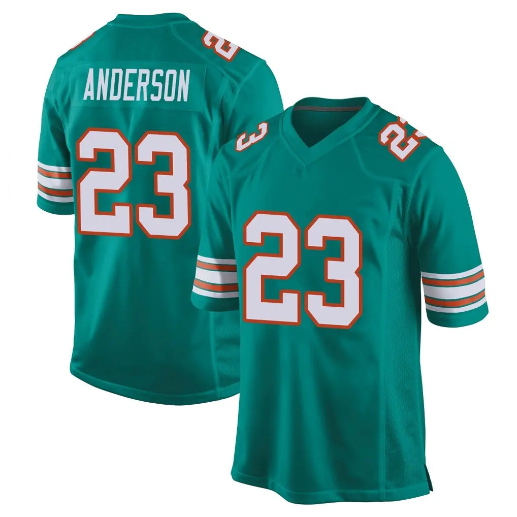 Davalo M.Dolphins #23 Zayne Anderson Player Aqua Alternate Home Game Stitched Jerseys