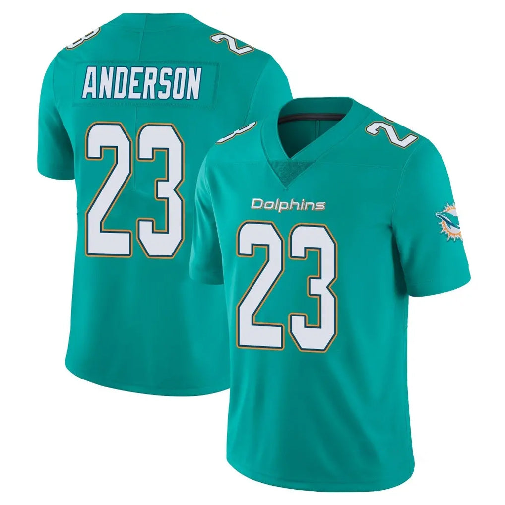 Davalo M.Dolphins #23 Zayne Anderson Player Aqua Limited Vapor Untouchable Home Game Stitched Jerseys