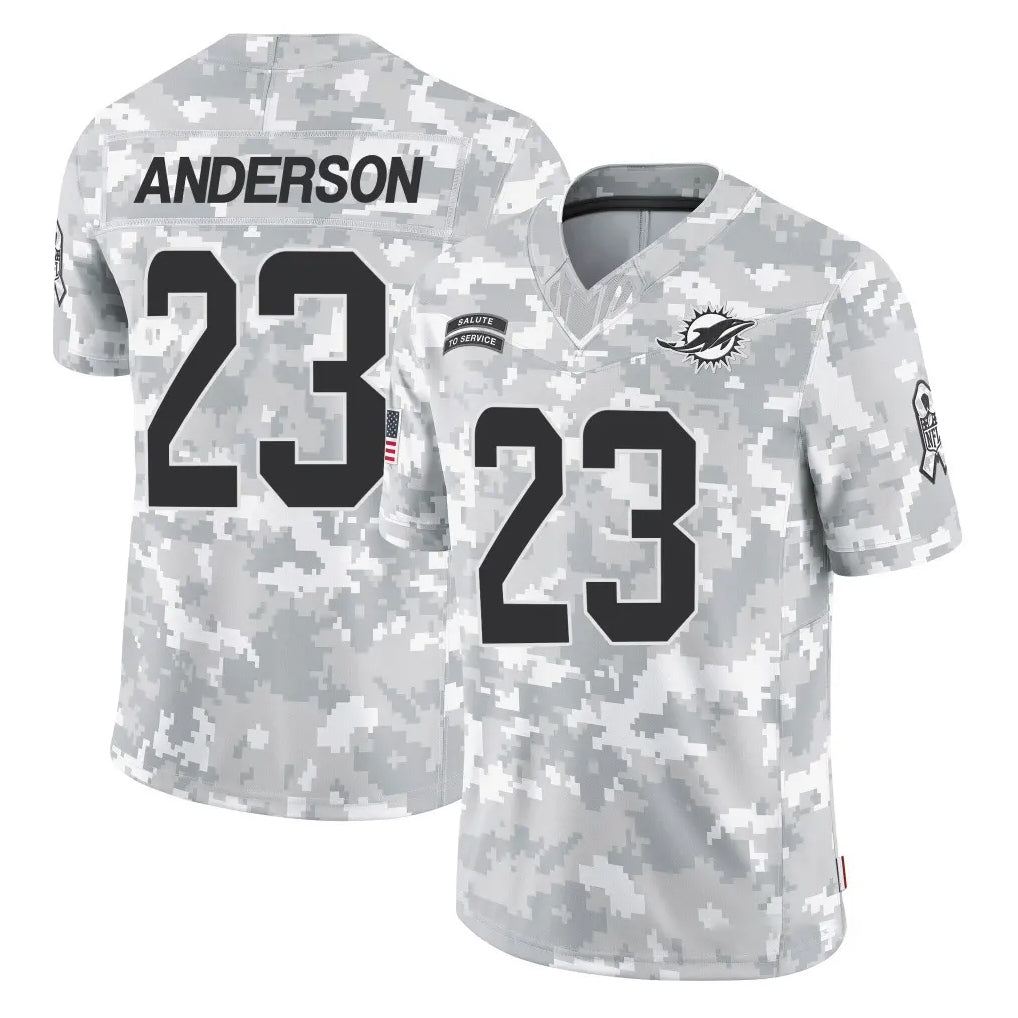 Davalo M.Dolphins #23 Zayne Anderson Player Arctic Camo Salute To Service Limited Game Stitched Jerseys