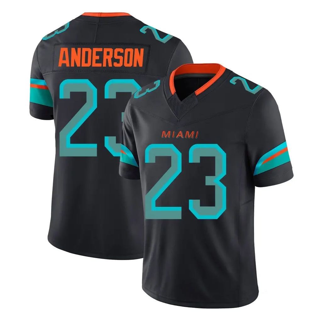 Davalo M.Dolphins #23 Zayne Anderson Player Black Limited Pitch Rivalries Collection Home Game Stitched Jerseys
