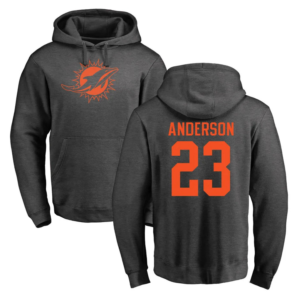Davalo M.Dolphins #23 Zayne Anderson Player Darkgray Pullover Hoodies Limited Stitched Jerseys