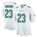 Davalo M.Dolphins #23 Zayne Anderson Player White Home Game Stitched Jerseys