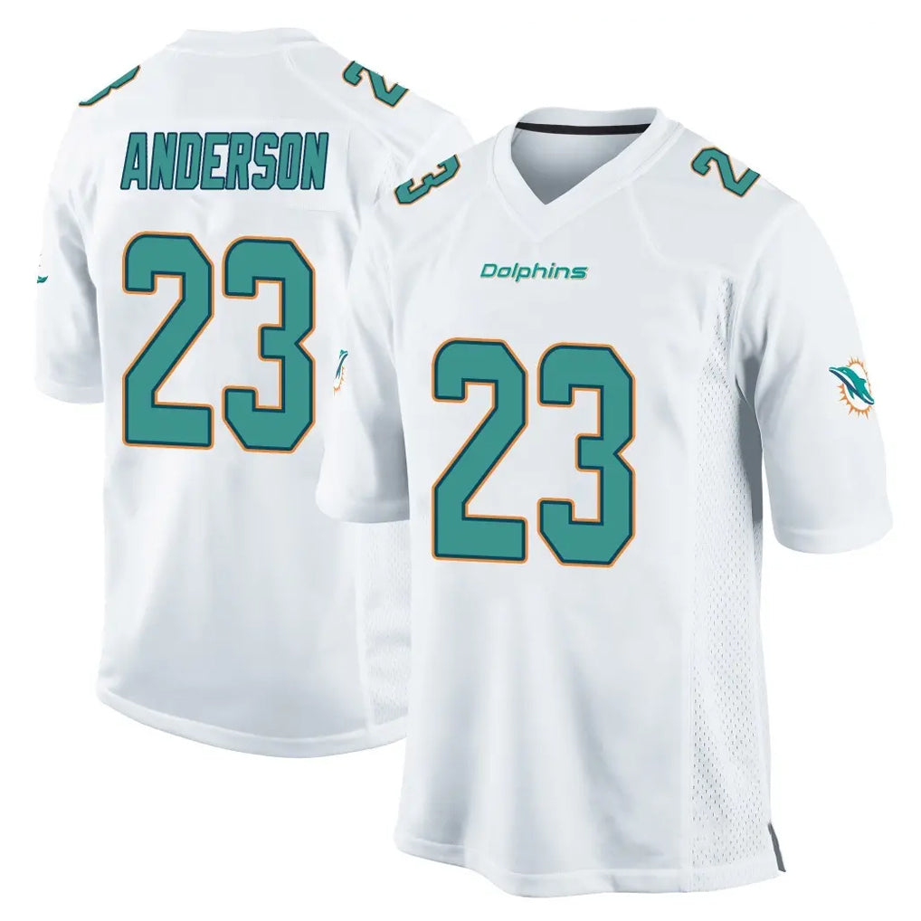 Davalo M.Dolphins #23 Zayne Anderson Player White Home Game Stitched Jerseys