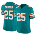 Davalo M.Dolphins #25 Tyrel Dodson Player Aqua Limited Alternate Vapor F.U.S.E. Home Game Stitched Jerseys