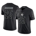 Davalo M.Dolphins #25 Tyrel Dodson Player Black Reflective Limited Game Stitched Jerseys