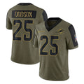 Davalo M.Dolphins #25 Tyrel Dodson Player Olive Salute To Service Limited Game Stitched Jerseys