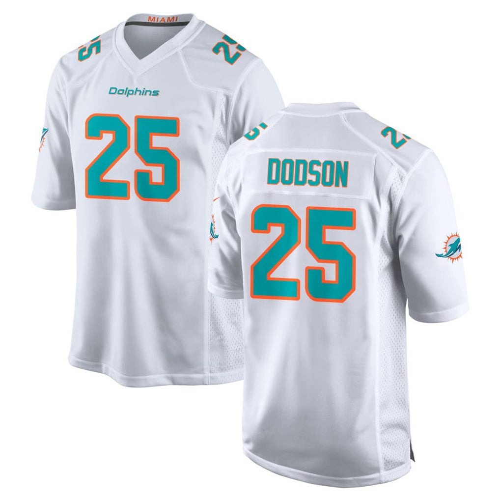 Davalo M.Dolphins #25 Tyrel Dodson Player White Limited Home Game Stitched Jerseys