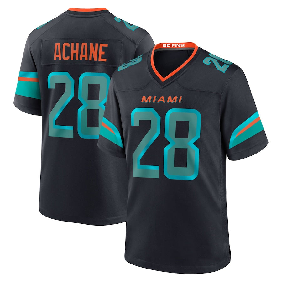 Davalo M.Dolphins #28 De??£¤Von Achane Player Blue Rivalries Collection Game Stitched Jerseys