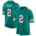 Davalo M.Dolphins #2 Malik Willis Player Aqua Alternate Home Game Stitched Jerseys